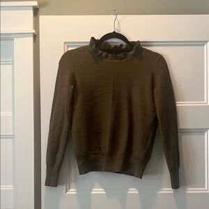 J. Crew Olive Cowl Neck Sweater
